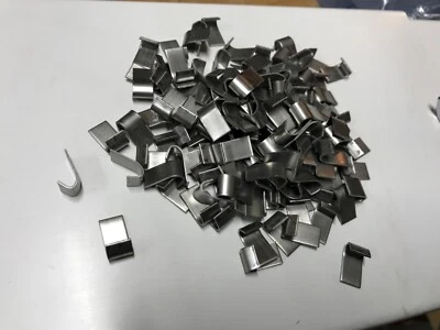 150 Stainless Steel J Clips. Cage Clips for Rabbit, Poultry, Game Bird Cages. - Image 1 of 2
