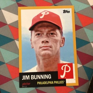 Jim Bunning #95 Phillies GOLD Version 5x7 - 04/10 made 2016 Topps Archives 1953 - Bild 1 von 2