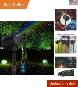 Laser Christmas Projector Lights Outdoor, 3 Color Laser Light Projector, Fire... - Picture 1 of 8