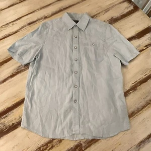 Nat Nast Medium Light Blue Linen Short Sleeve  - Picture 1 of 7