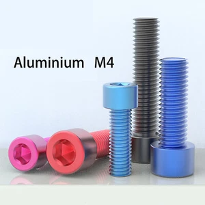 M4 Aluminium Socket Cap Screws - Allen Key Bolts Hex Head - Anodised - Picture 1 of 6