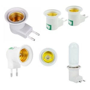 Support de douille ampoule E27 adaptateur de lampe enfichable EU avec interrupteur pour chambre à coucher UK - Photo 1/14