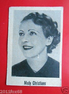 actors actors figure cigarettes cards cigarettes 1 series #75 mady christians