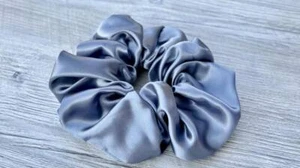 XXL Jumbo Women Charmeuse Red Satin Scrunchie Elastic Mothers Day Birthday - Picture 1 of 29