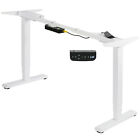 VIVO White Electric Standing Height Adjustable Desk Frame, Dual Motor Ergonomic