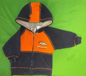 Sudadera con capucha con cremallera completa bloqueada por color de los Denver Broncos bebé 12 meses - Imagen 1 de 3