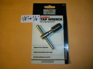 TAP HANDLE OPENING 1/8" T0 1/4" TAPS REAMER WRENCH MASTER MECHANIC - Picture 1 of 1