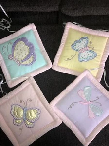 Colgantes de pared suaves con cintas a cuadros de guinga Kidsline Gossamer Wings mariposa - Imagen 1 de 6