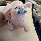 Peluche mouton rose #3 matelas en peluche animal jouet sensibilisation au cancer du sein 8"