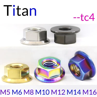 Sperrzahnmutter Flanschmutter Titan Mutter M5 M6 M8 M10 M12 M14 M16 Motorradteil - Bild 1 von 4
