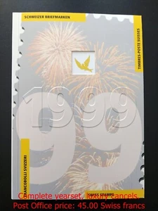 Suiza Anuario Completo 1999, Usado con Lujo "media luna" FD Cancelaciones - Imagen 1 de 3