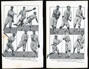 1916 Baseball Leitfaden Seiten - 1915 Washington Senators - Walter Johnson - Bild 1 von 1