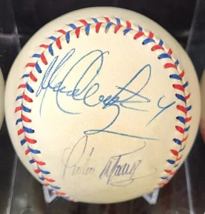 PEDRO MARTINEZ MANNY RAMIREZ NOMAR FISK SIGNIERT 1999 ALL STAR BASEBALL FENWAY - Bild 1 von 8