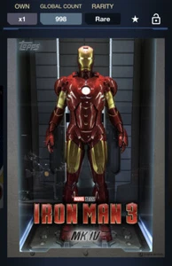 Topps Marvel Collect DIGITAL IRON MAN 3 SUIT UP IRON MAN MK IV 1000CC - Picture 1 of 1