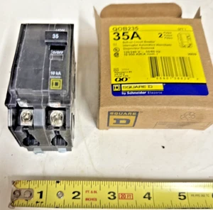 Square D QOB235 Miniature Circuit Breaker - 35 A, 2 Pole, 120/240 VAC - Picture 1 of 9