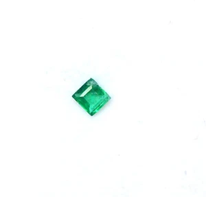 Piedra preciosa suelta certificada sin calefacción corte cuadrado esmeralda natural 3x3 mm 0,14 CTS - Imagen 1 de 7