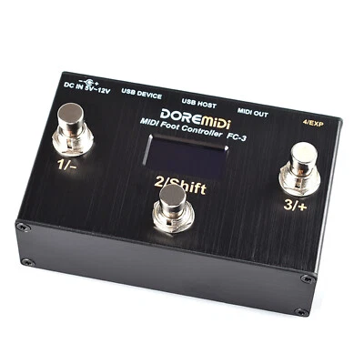 DOREMiDi FC-3 MIDI USB Instruments dispositivos DIN 3 pedal de interruptor programable