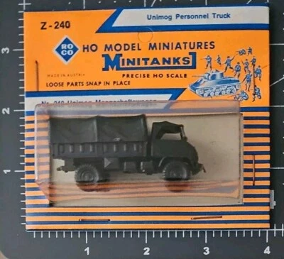 ROCO MINITANKS 1/87 HO German WW2 Unimog Personnel Truck Z-240 BRAND NEW NOS - Image 1 of 4