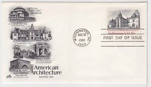 TurtlesTradingPost- American Architecture- Hunt - 1981- FDC #1929- Artcraft - Picture 1 of 1