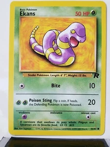 Ekans 56/82 - NM - Team Rocket Pokemon Karte - 2 $ Kombiversand - Bild 1 von 2