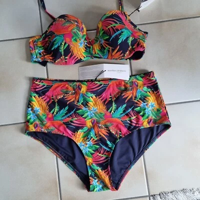 marlies dekkers hula haka push-up bikini-oberteil NEU 42C mit bikini slip Gr. L - Bild 1 von 4