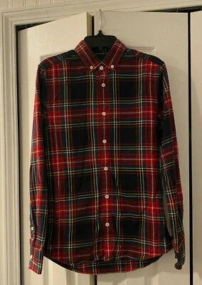 Camisa de algodón a cuadros H&M roja amarilla verde azul marino blanco XS Foto 1 de 4