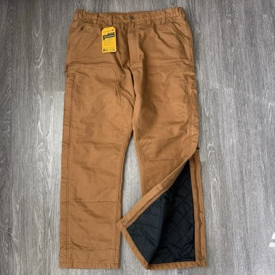 Pantalón aislante Carhartt Washed Duck XL ALTO holgado cremallera pierna doble rodilla Foto 1 de 4