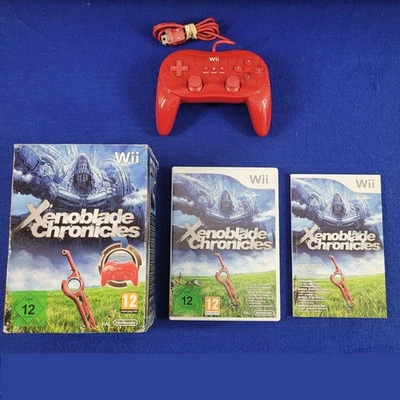 Juego Wii XENOBLADE CHRONICLES + MANDO CLÁSICO ROJO PRO EN CAJA *EXCLUSIVO PAL* Foto 1 de 4