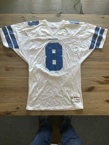Vintage Troy Aikman Dallas Cowboys Wilson Jersey Men’s Medium White 90s - Picture 1 of 7