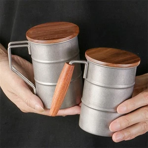 Outdoor Drinking Mug Stainless Steel Mug Perfect For Picnics Polished Finish - Picture 1 of 21