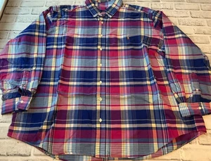 Polo Ralph Lauren Long Sleeve Button Shirt Men's 2XB 2TG Red Plaid Print Pony - Picture 1 of 6