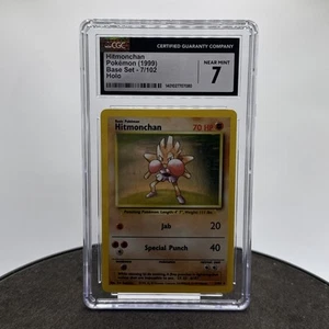 CGC 7 Hitmonchan 1999 Base Set 7/102 Holo Pokemon Card psa - Picture 1 of 4