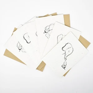 Vida Natur Elefant Mist Papier Grußkarten "Elefant" - 6er Pack - Bild 1 von 1