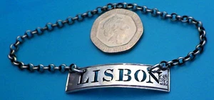 A George III silver "LISBON" decanter wine label by John Hutson, c.1790 - Picture 1 of 4