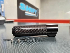 Rexpeed Carbon Hand Brake Cover - Suits Mitsubishi EVO 7, 8, 9, 9 Wagon - Picture 1 of 5