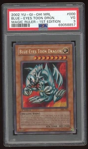 REGLA MÁGICA DE OJOS AZULES TOON DRAGÓN YUGIOH 2002 #MRL-000 1a Edición. SECRET HOLO PSA 3 - Imagen 1 de 2