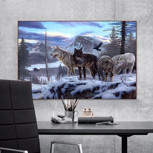 3D Wolves Eagles 74 Wall Stickers Vinyl Mural Wall Print Decal Deco Art AJ STORE - Picture 1 of 5