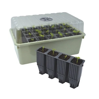 28 Cell Deep Rootrainer Plug Plant Seed Root Tray Trainer Propagator | 4 x Sets - Image 1 of 4