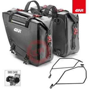 PAIR OF SIDE BAGS GIVI GRT718 FRAME T351 YAMAHA FZ6/FZ6 600 FARE 2004-2006 - Picture 1 of 7