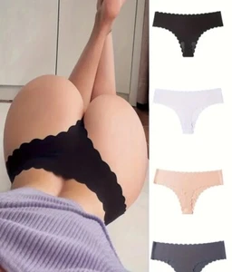 Paquete de 4Panties Sexy para Mujer Ropa Interior Tanga Transpirables Elásticas - Picture 1 of 5