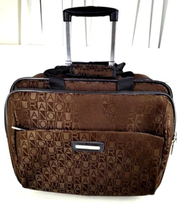 Murano Rolling Travel Bag Carry On Laptop Expandable Handle Luggage Brown Tan - Picture 1 of 24
