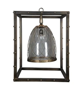 Karlin Industrial Nested Cage Glass Bell Chandelier Pendant Light Chandelier - Picture 1 of 13