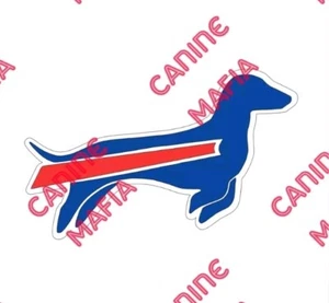 Buffalo Bills Canine Mafia JOSH ALLEN -Bills Charging DACHSHUND Vinyl Sticker! - Picture 1 of 5