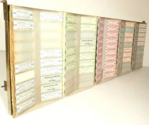 WURLITZER 3100 JUKEBOX:   SONGBOARD w/ BLUEISH PLASTIC PANEL on backside - Picture 1 of 5