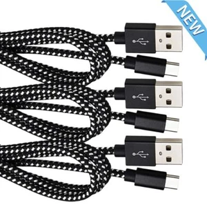 Cable cargador trenzado universal de 10 pies USB-C tipo C carga rápida datos sincronización - Imagen 1 de 11