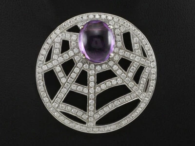 Funkelnder Amethyst Brillant Anhänger ca. 6,50ct  750/- Weißgold - Bild 1 von 4