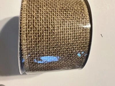 35 foot holiday time ribbon beige color 3.5 inch 35 feet  - Image 1 of 2