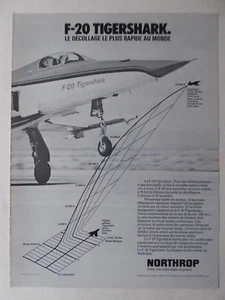 10/1983 PUB NORTHROP F-20 TIGERSHARK USAF TACTICAL FIGHTER ORIGINAL FRANZÖSISCHE ANZEIGE - Bild 1 von 1
