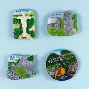 Brazil Peru Venezuela Chile Souvenir Refrigerator Magnet Fridge Sticker - Picture 1 of 10