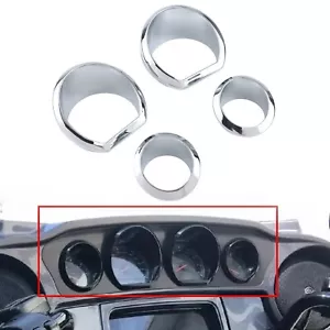 ABS Gauge Bezel Trim Ring Kit For Harley 14-23 Street Glide FLHX Special FLHXS - Picture 1 of 10